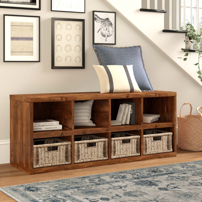Three Posts™ Huey Solid Wood Cubby Storage Bench & Reviews Wayfair